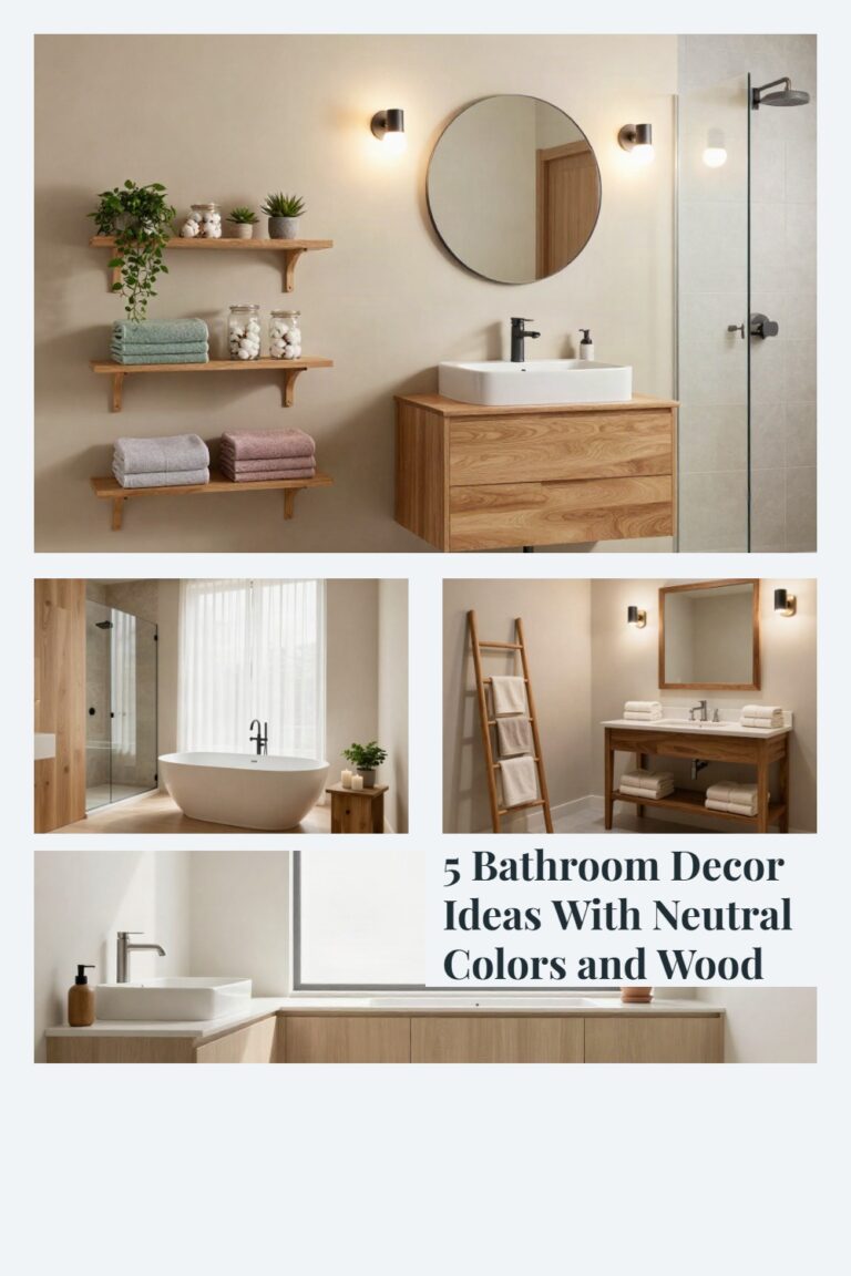 5 Bathroom Decor Ideas With Neutral Colors and Wood Accents