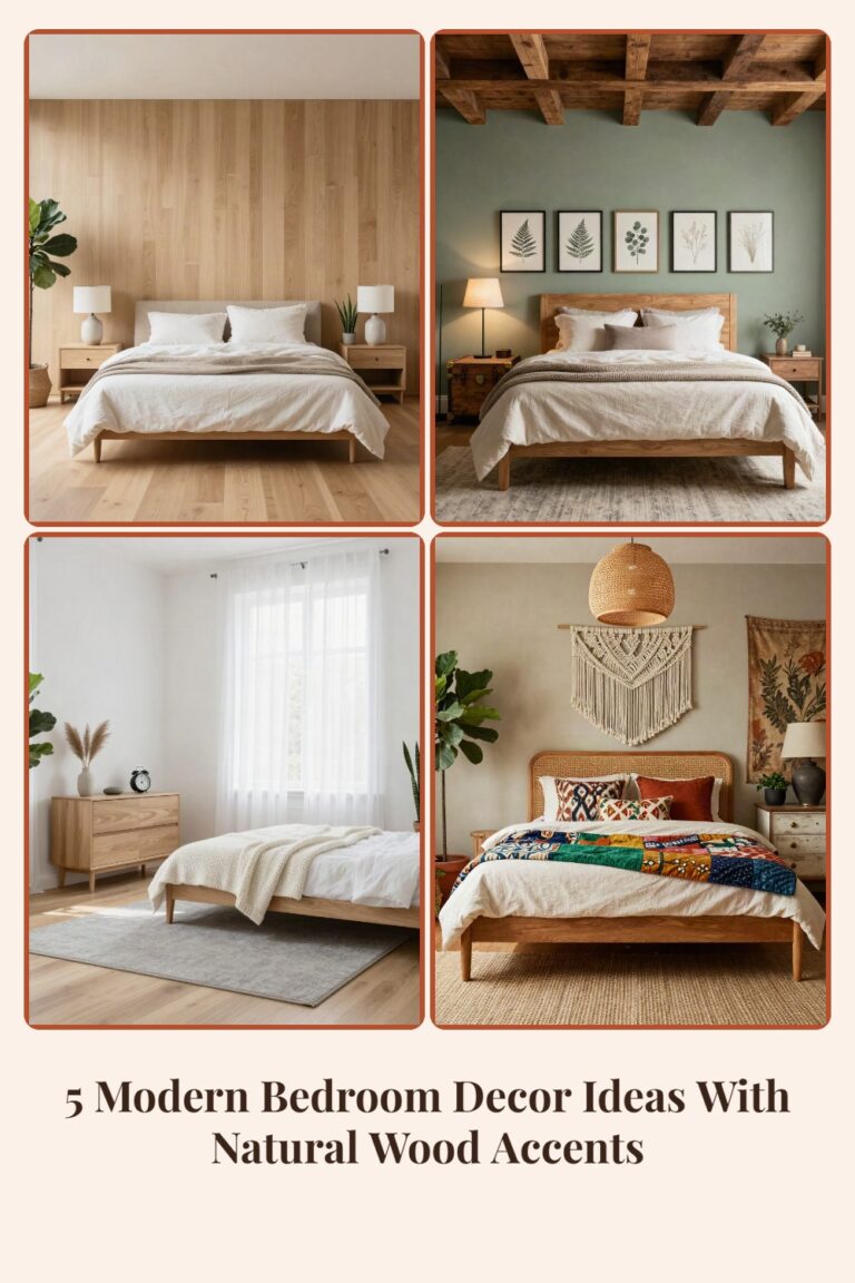 5 Modern Bedroom Decor Ideas With Natural Wood Accents