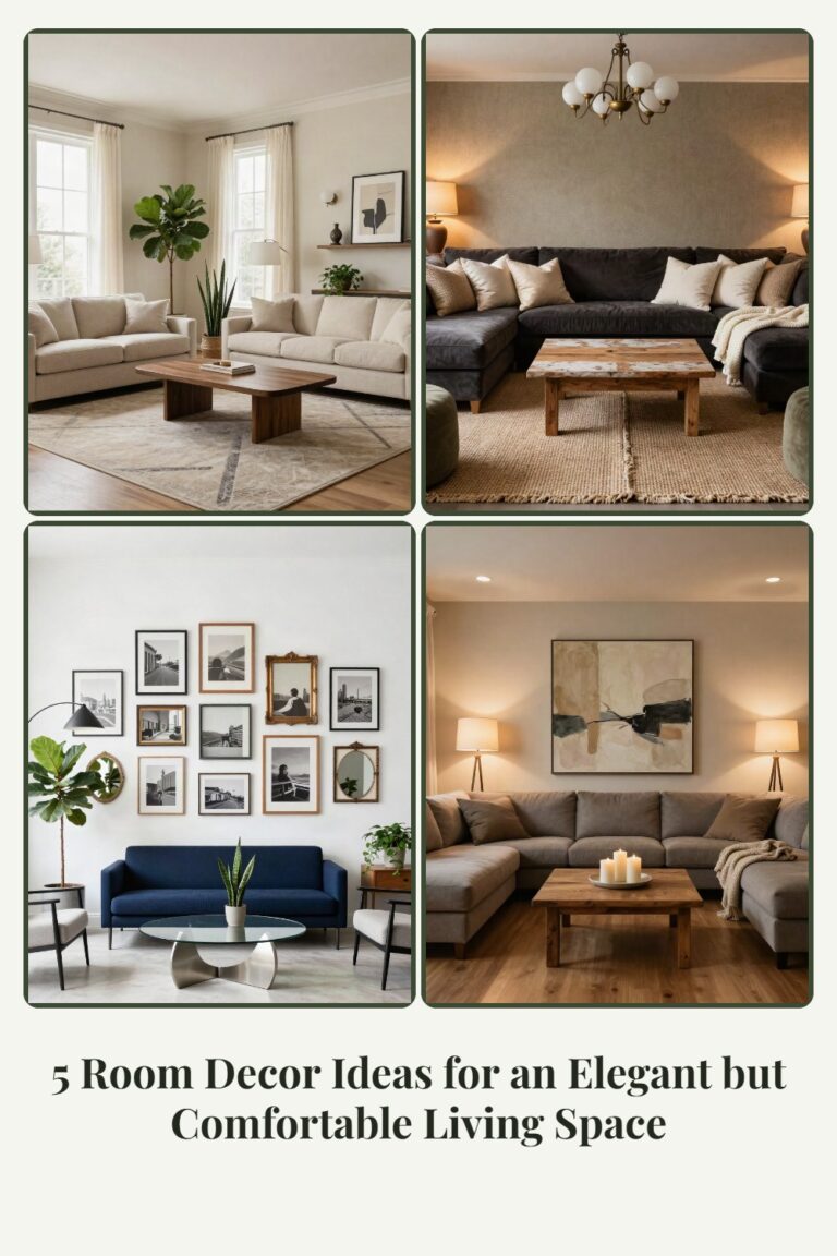 5 Room Decor Ideas for an Elegant but Comfortable Living Space