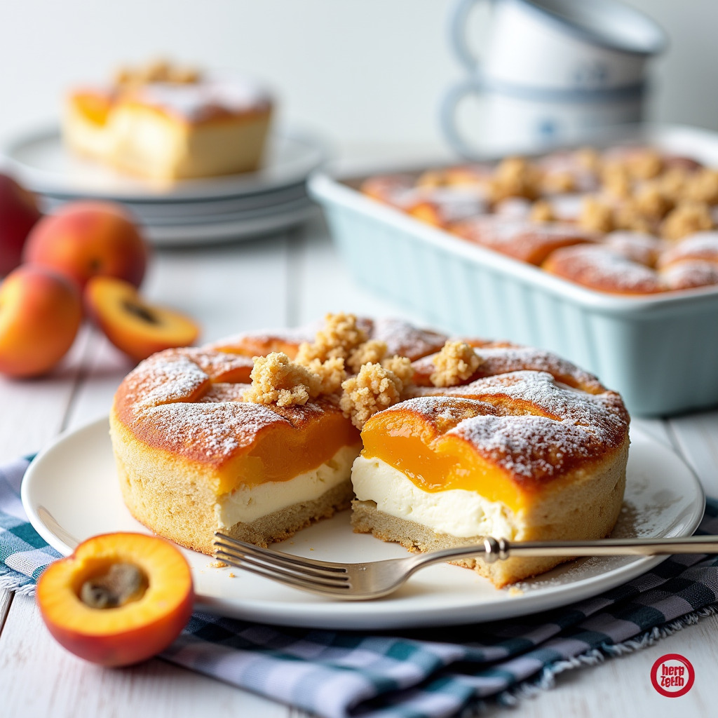 Aprikosenkuchen mit Quark