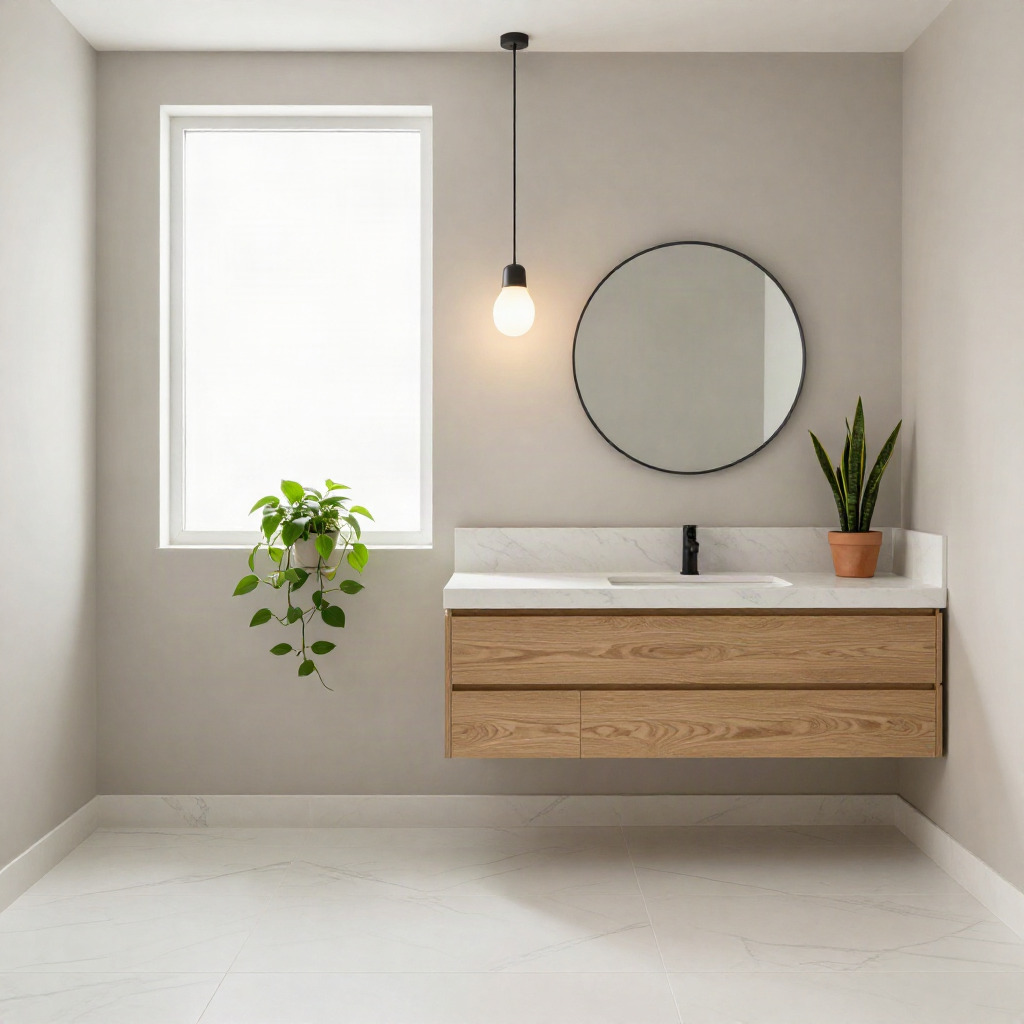 Elegant Floating Vanity with Natural Light — Bathroom Decor Ideas With Stylish Vanity Areas