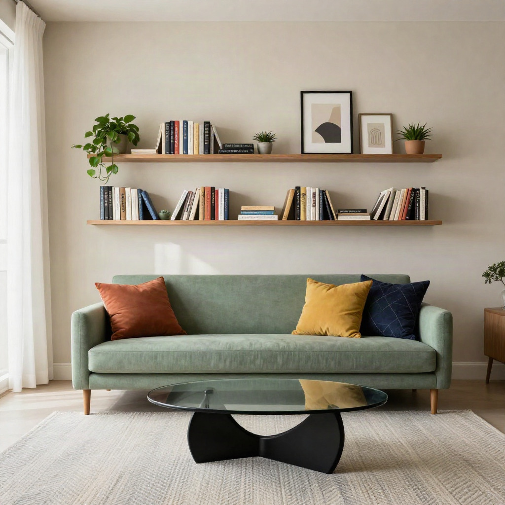 Floating Shelves for Functional Decor — Living Room Wall Decor Ideas for a More Finished Look