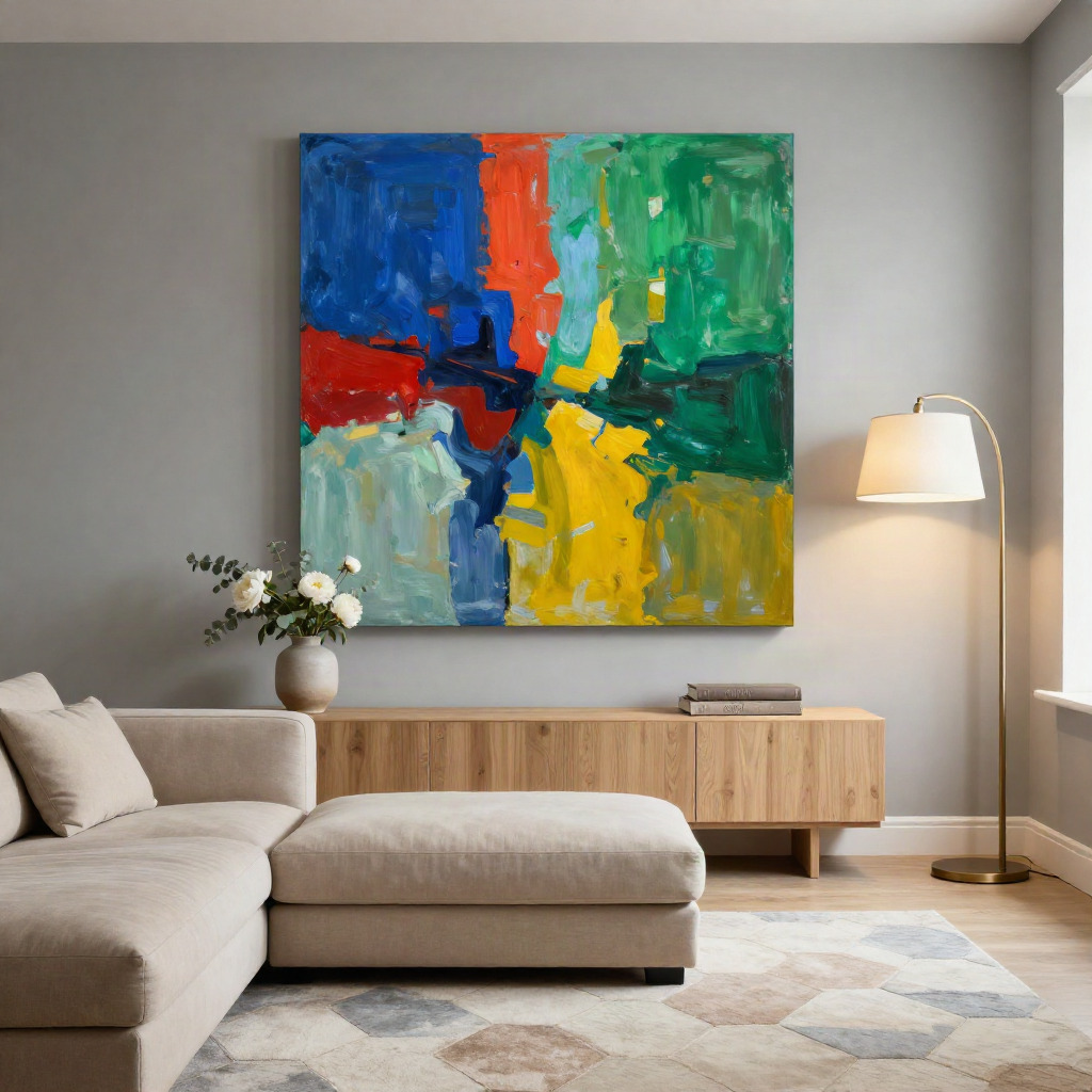 Large-Scale Art for a Bold Statement — Living Room Wall Decor Ideas for a More Finished Look