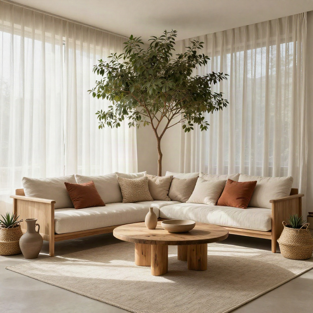 Layering Natural Elements — Living Room Decor Ideas With Layered Textures and Soft Lighting