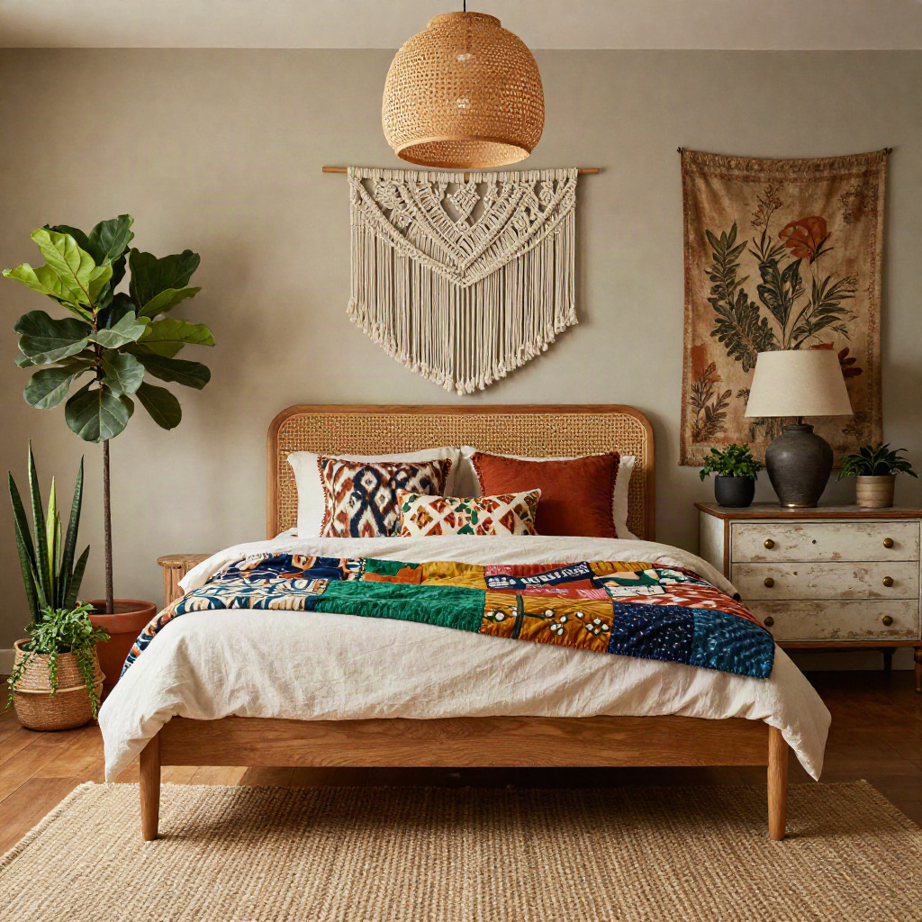 Nature-Inspired Bohemian Retreat — Modern Bedroom Decor Ideas With Natural Wood Accents