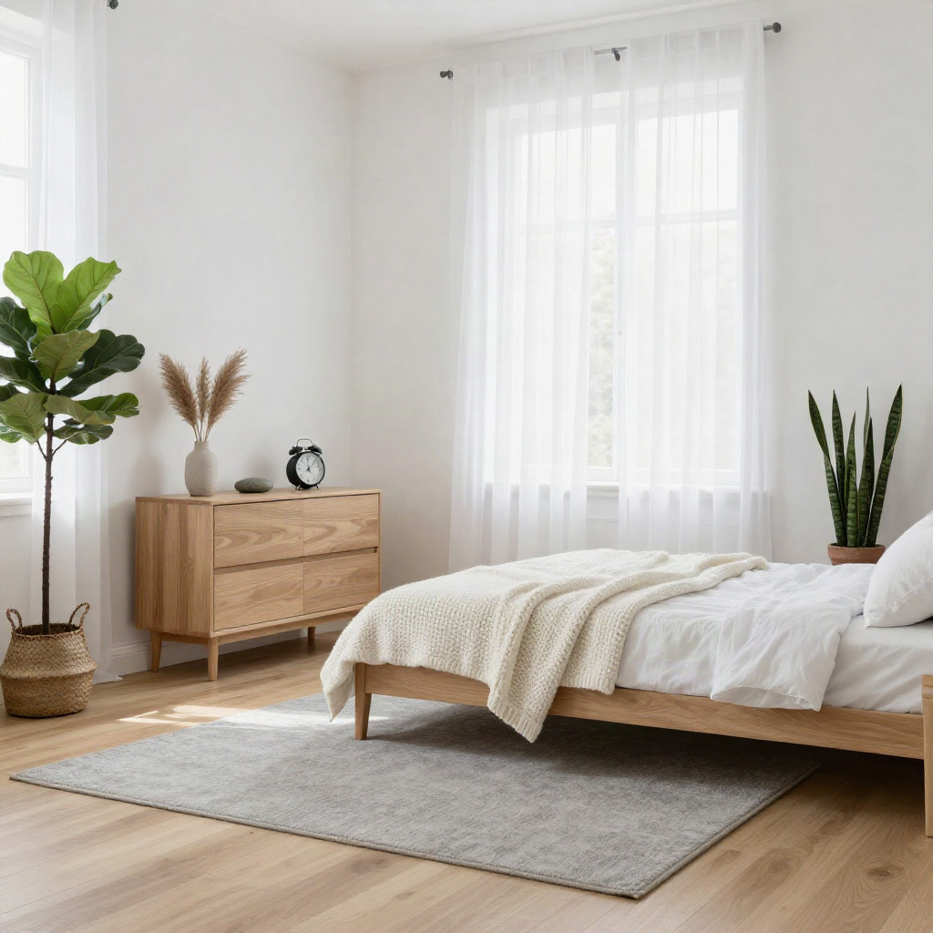 Scandinavian Simplicity with Wood Accents — Modern Bedroom Decor Ideas With Natural Wood Accents
